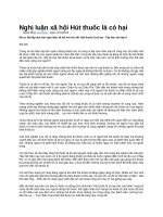 Nghị luận xã hội hút thuốc lá có hại