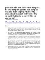 phân tích diễn biến tâm lí hành động của bé thu trong lần gặp cha cuối cùng khi ông sáu được về phép