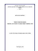 Thỏa thuận khóa trong an toàn và bảo mật thông tin 