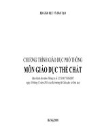 Chương trình Giáo dục phổ thông môn Giáo dục thể chất áp dụng từ năm 2020