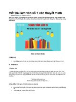 Viết bài làm văn số 1 văn thuyết minh