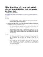 Phân tích những nét ngoại hình và tính cách để làm nổi bật bản chất xấu xa của mã giám sinh