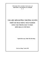 Tài liêu bội dưỡng thường xuyên môn Địa lý năm 2018