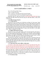 Bản tự kiểm điểm cá nhân đảng viên 2018