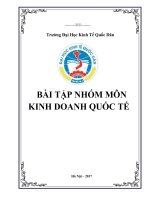 Chọn một doanh nghiệp Việt Nam hoặc nước ngoài và phân tích quá trình quốc tế hóakinh doanh quốc tế của doanh nghiệp đó. Rút ra bài học kinh nghiệm cho các doanh nghiệp Việt Nam.