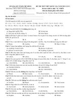 Đề thi thử THPTQG năm 2019   môn hóa học   THPT nguyễn khuyến   HCM   lần 1   file word có lời giải chi tiết 