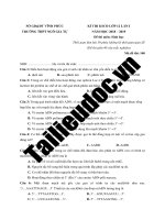 Đề thi KSCĐ sinh học 12 năm 2018 – 2019 trường ngô gia tự – vĩnh phúc   lần 1   file word có lời giải chi tiết 