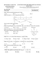 ĐỀ MINH HỌA MÔN TOÁN THPT QUỐC GIA 2019