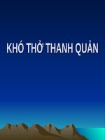 BÀI GIẢNG KHÓ THỞ THANH QUẢN