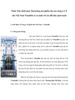 Phân tích chiến lược marketing sản phẩm sữa của công ty CP sữa việt nam vinamilk và so sánh với các đối thủ cạnh tranh 