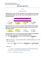 Đề thi thử số 1 năm 2019