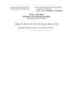 Bộ đề thi thực hành, lý thuyết môn Làm hoa, Cắm Hoa (Bao gồm cả hướng dẫn chấm thi)