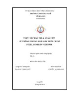 THỰC tập bào TRÌ  sửa CHỮA hệ THỐNG TRONG NHÀ máy THÉP CHINA STEEL SUMIKIN VIETNAM