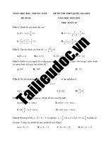 Đề thi thử THPTQG năm 2019   môn toán   bắc trung nam   đề số 4   file word có lời giải chi tiết 