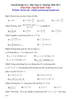 Giải đề thi Học kỳ 1 Môn Toán 11 Năm học 2018 Đề 3  Thực hiện: Nguyễn Quốc Tuấn