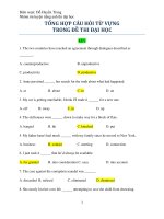 TỔNG HỢP CÂU HỎI TỪ VỰNG   