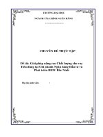 Chuyên đề thực tập giải pháp nâng cao chất lượng cho vay tiêu dùng tại chi nhánh ngân hàng đầu tư và phát triển BIDV bắc ninh