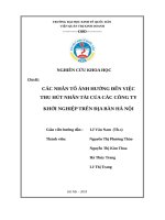 bản tóm tắt nghiên cứu khóa học đề tài kinh doanh