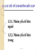 các yếu tố ảnh hưởng đến chất lượng sản phẩm