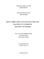 Luận Văn Hoàn Thiện Kế toán Công nợ tại Công ty in_ctu