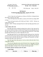 Kế hoach hoạt động ngoại khóa