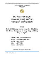Đồ án Tổng hợp hệ thống truyền động điện(Chính thức)