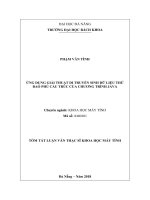 Ứng dụng giải thuật di truyền sinh dữ liệu thử bao phủ cấu trúc của chương trình Java