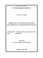 Nghiên cứu gia cường bản bê tông cốt thép bằng tấm FRP dính bám ngoài