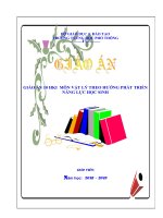 Giáo án lớp 10 HK1 môn vật lý theo hướng phát triển năng lực học sinh năm 2018