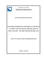 Giải pháp Marketing cho dịch vụ tín dụng cá nhân tại Ngân hàng Thương mại cổ phần Sài Gòn – Hà Nội Chi nhánh Đắk Lắk