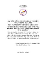 BAI TAP CA NHAN MON PHUONG PHAP NGHIEN CUU TRONG DU LICH-TRAN THANH TOAN