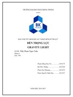 Đồ án nhập môn kỹ thuật  Đèn trọng lực.