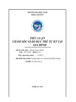 bài tiểu luận của Thành CHăm sóc giáo dục trẻ tự kỷ tại gia đình (2)
