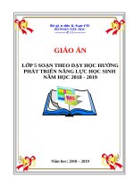 Giáo án lớp 5 soạn theo dạy học hướng phát triển năng lực học sinh năm 2018