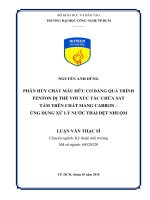 Phân hủy chất màu hữu cơ bằng quá trình fenton dị thể với xúc tác chứa sắt tẩm trên chất mang carbon   ứng dụng xử lý nước thải dệt nhuộm 