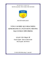 Nâng cao hiệu quả hoạt động kinh doanh của ngân hàng thương mại cổ phần tiên phong 