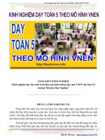Kinh nghiệm dạy học môn toán theo mô hình trường học mới VNEN cho lớp 5A3 trường Tiểu học Hua Nguống