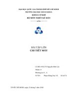 Bài tập thiết kế hệ thống dẫn động môn Chi tiết máy