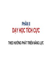 Chuyên đề dạy học tích cực theo hướng phát triển năng lực học sinh 2018