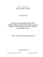 Tổ chức dạy học một số kiến thức chương động lực học chất điểm vật lý 10 theo lý thuyết kiến tạo với sự hỗ trợ của bản đồ tư duy 