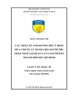 Các nhân tố ảnh hưởng đến ý định mua chung cư dành cho người thu nhập thấp tại quận 2 của người dân thành phố hồ chí minh