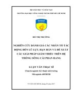 Nghiên cứu đánh giá các nhân tố tác động đến lũ lụt, hạn hán và đề xuất các giải pháp giảm thiểu trên hệ thống sông cái phan rang 