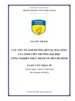 Các yếu tố ảnh hưởng đến sự hài lõng của sinh viên trƣờng đại học công nghiệp thực phẩm tp  hồ chí minh 