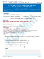 QUÃNG ĐƢỜNG – THỜI GIAN TRONG DAO ĐỘNG 