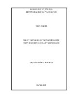 Thuật ngữ quân sự trong tiếng Việt trên bình diện cấu tạo và định danh (Luận án tiến sĩ)