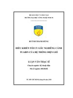 Điều khiển tối ưu góc nghiêng cánh tuabin của hệ thống điện gió 