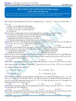 ĐỀ LUYỆN TẬP CUỐI CHUYÊN ĐỀ (90 phút)  GIÁO VIÊN: ĐỖ NGỌC HÀ