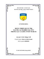Hoàn thiện quản trị người cai nghiện ma túy trong lực lượng TNXP tp HCM 