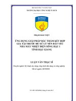 Ứng dụng giải pháp bấc thấm kết hợp gia tải trước để xử lý nền đất yếu nhà máy nhiệt điện sông hậu 1 tỉnh hậu giang 