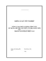 Đề tài Công tác bố trí, sắp xếp cán bộ